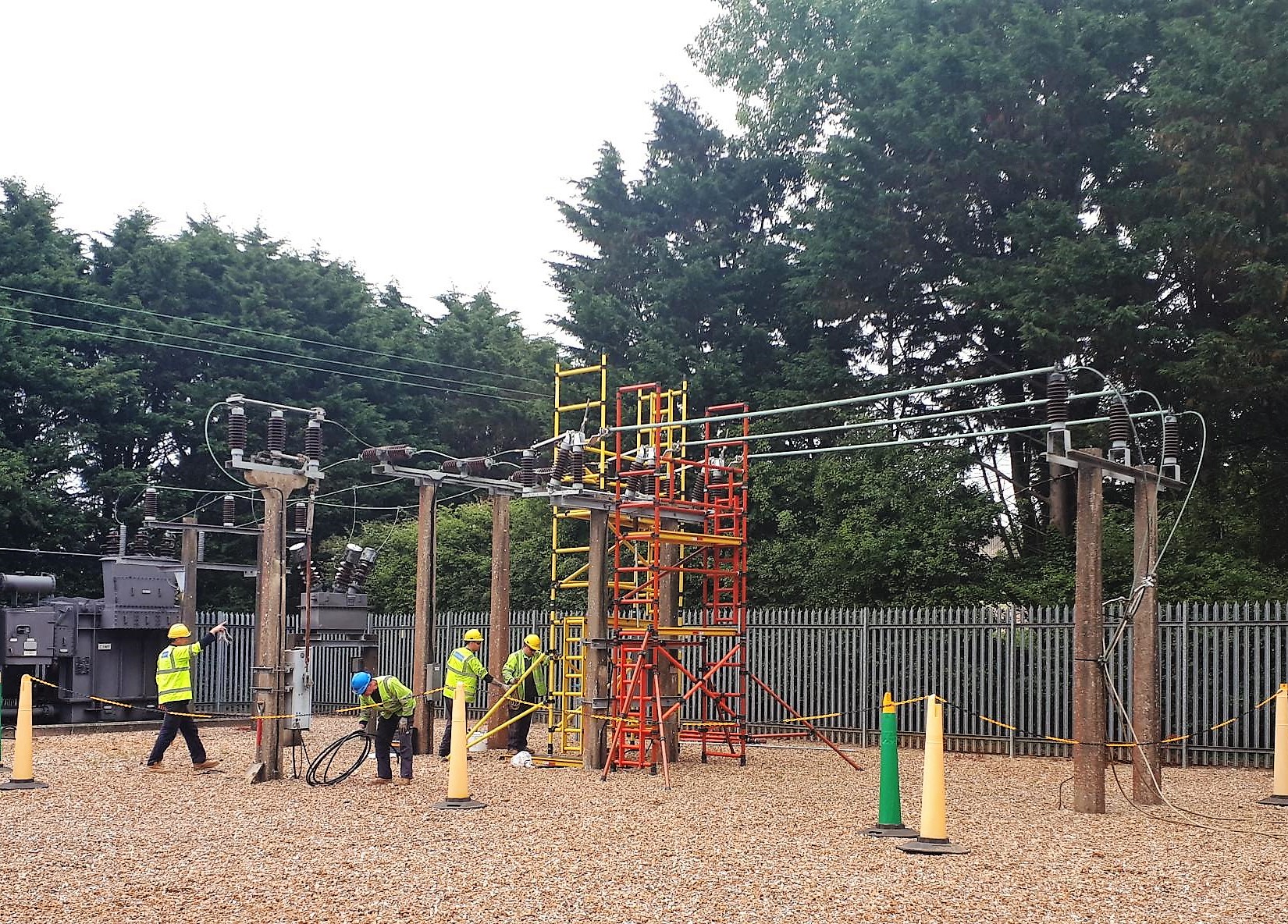 Engineers working on outdoor electric kit