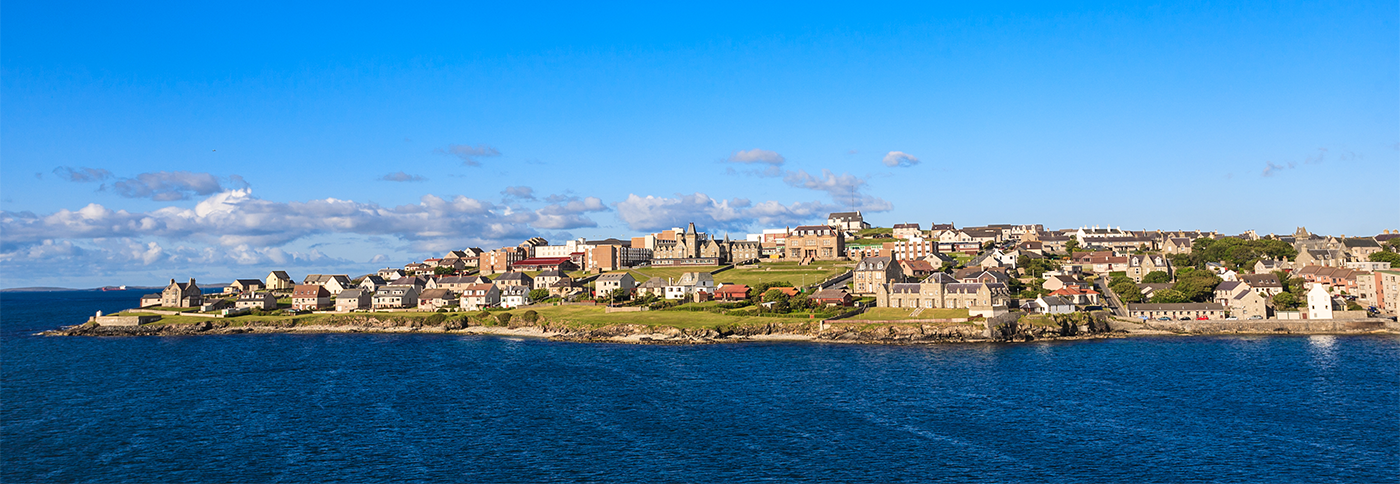 Panoramic view of Lerwick town 