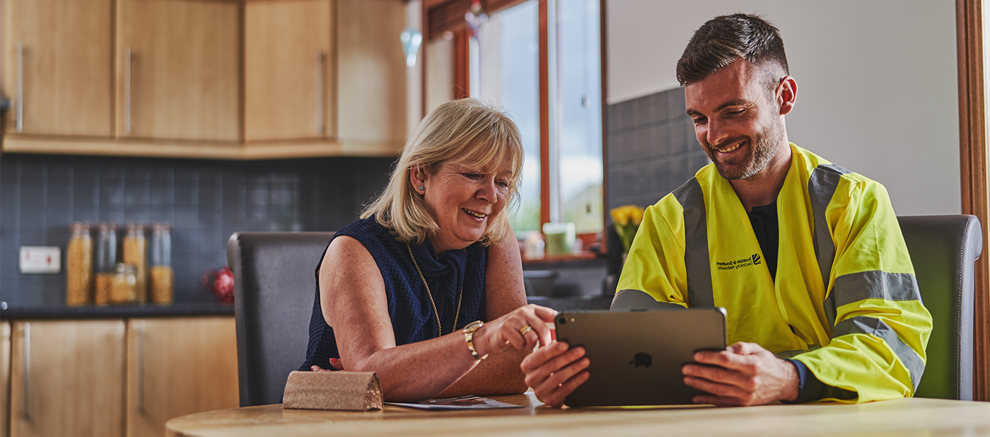 Engineers speaking with customer